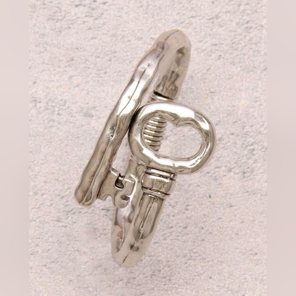 Hammered Key Bangle - image 6
